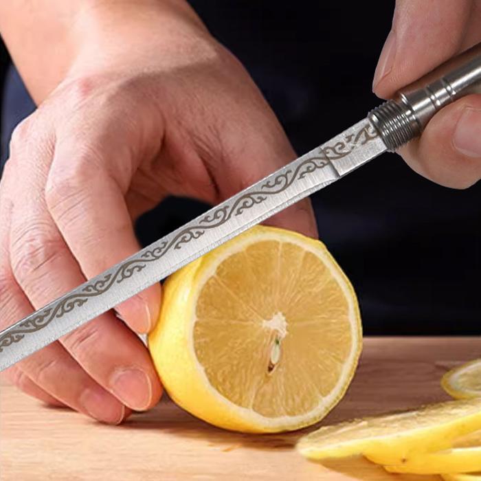 Pisau Dapur Motif Tongkat Baja Tahan Karat Super Tajam Stainless - Portable Fruit Knife -