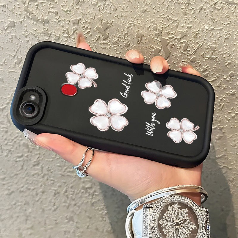 Casing Hp Untuk OPPO F5 F7 F5 Youth Case Casing pola Clover dan Paus Kesing mewah HP Cesing mata lan