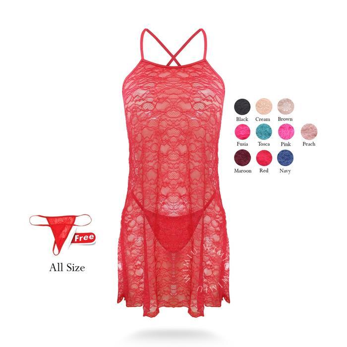 WIMIU Lingerie Seksi Lingerie Sexy Lingerie Set Daster Baju Tidur Seksi Dress Tidur Seksi Wanita