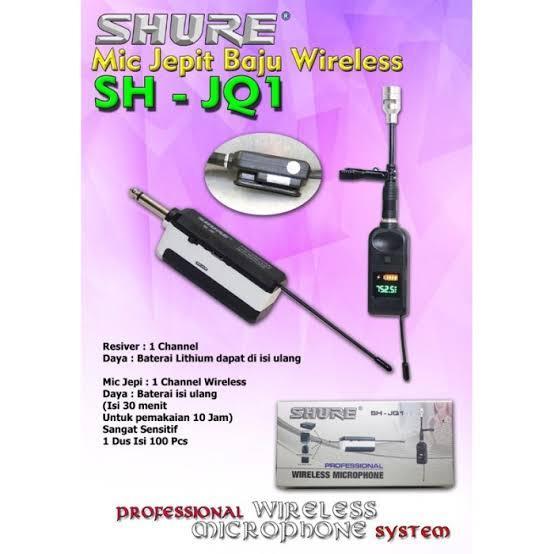 MIC CLIP ON WIRELESS SH JQ1 MIC JEPIT TANPA KABEL MIC IMAM MUSHOLLAH MIC KONDENSOR MICROPHONE JEPIT