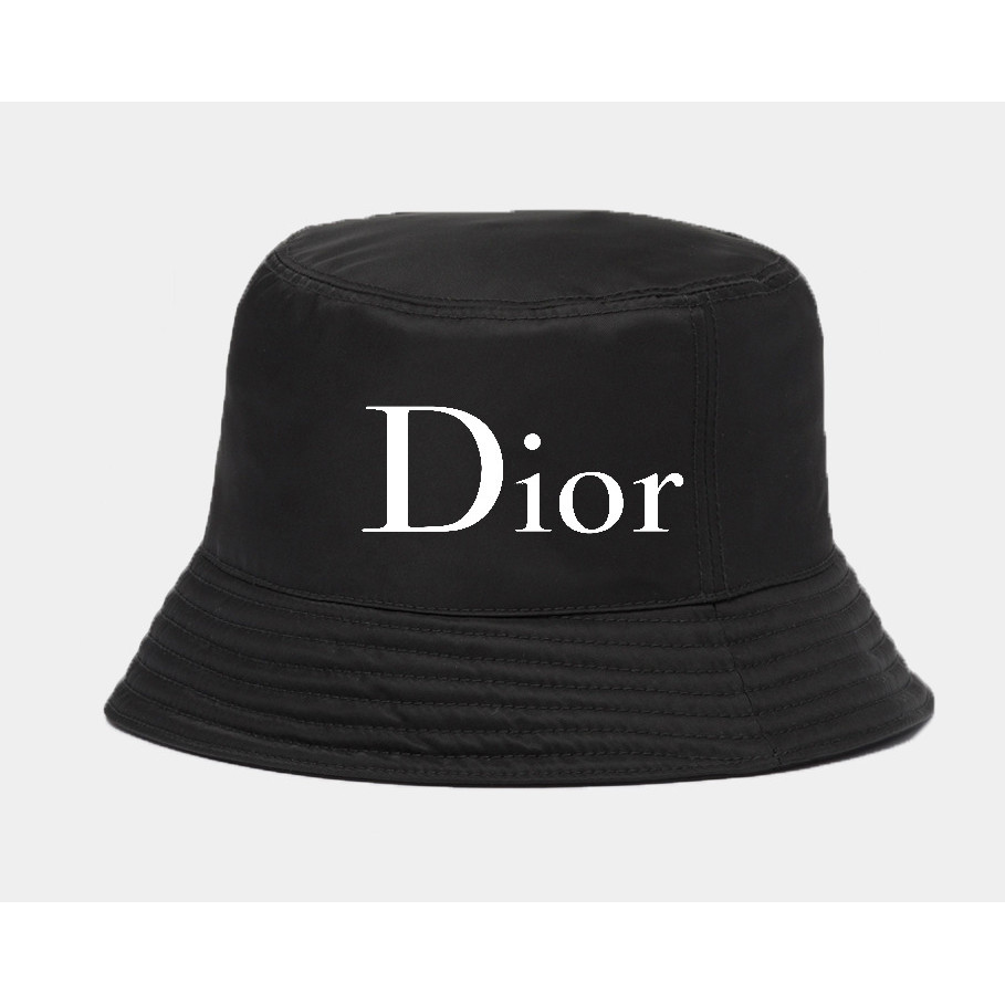 Topi bucket Dior logo