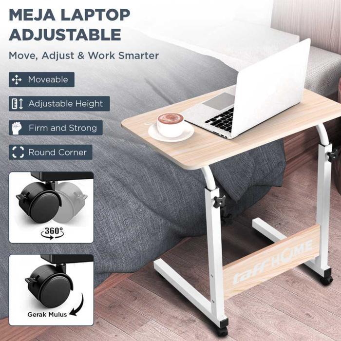 Meja Laptop Kasur Roda Putar Meja Laptop Portable Belajar Minimalis