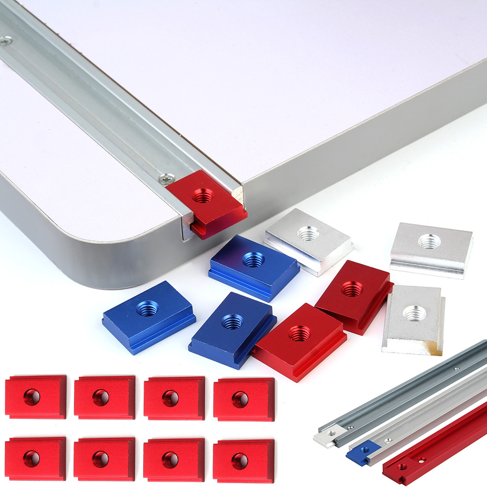8pcs Workbench M6/M8 T Slot Nut Bolts T-track Slider Aluminum Alloy 30/45 Type Tracks Jigs Screw Slo