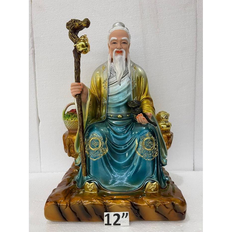 patung dewa obat / hua to / bahan resin 12in