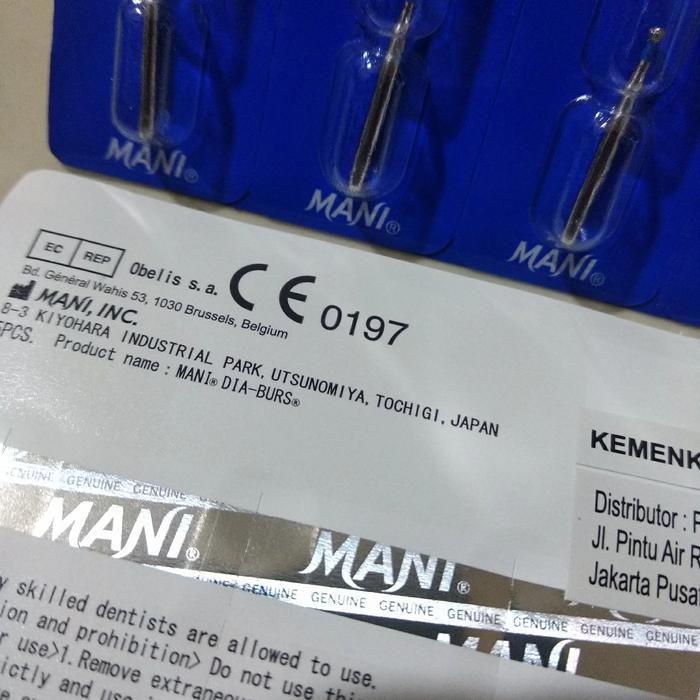 Dia-Burs Mani Original Japan Br 46 Dental Bur Highspeed Bulat Satuan