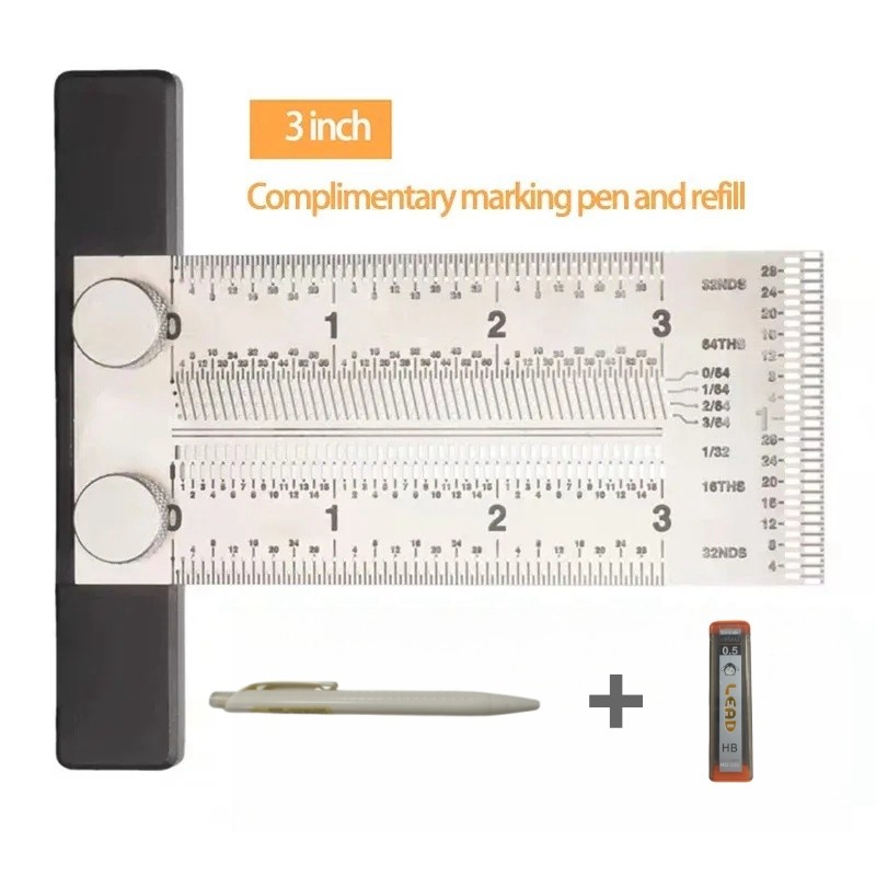 Hole Ruler Line Ruler Precision Scribing Ruler Scribing Line Marking Woodworking Line Gauge Woodwork