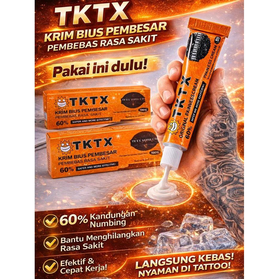 Tktx 60% Numbing Cream Original Krim Bius Tattoo Cepat Mati Rasa Efek Tahan Lama