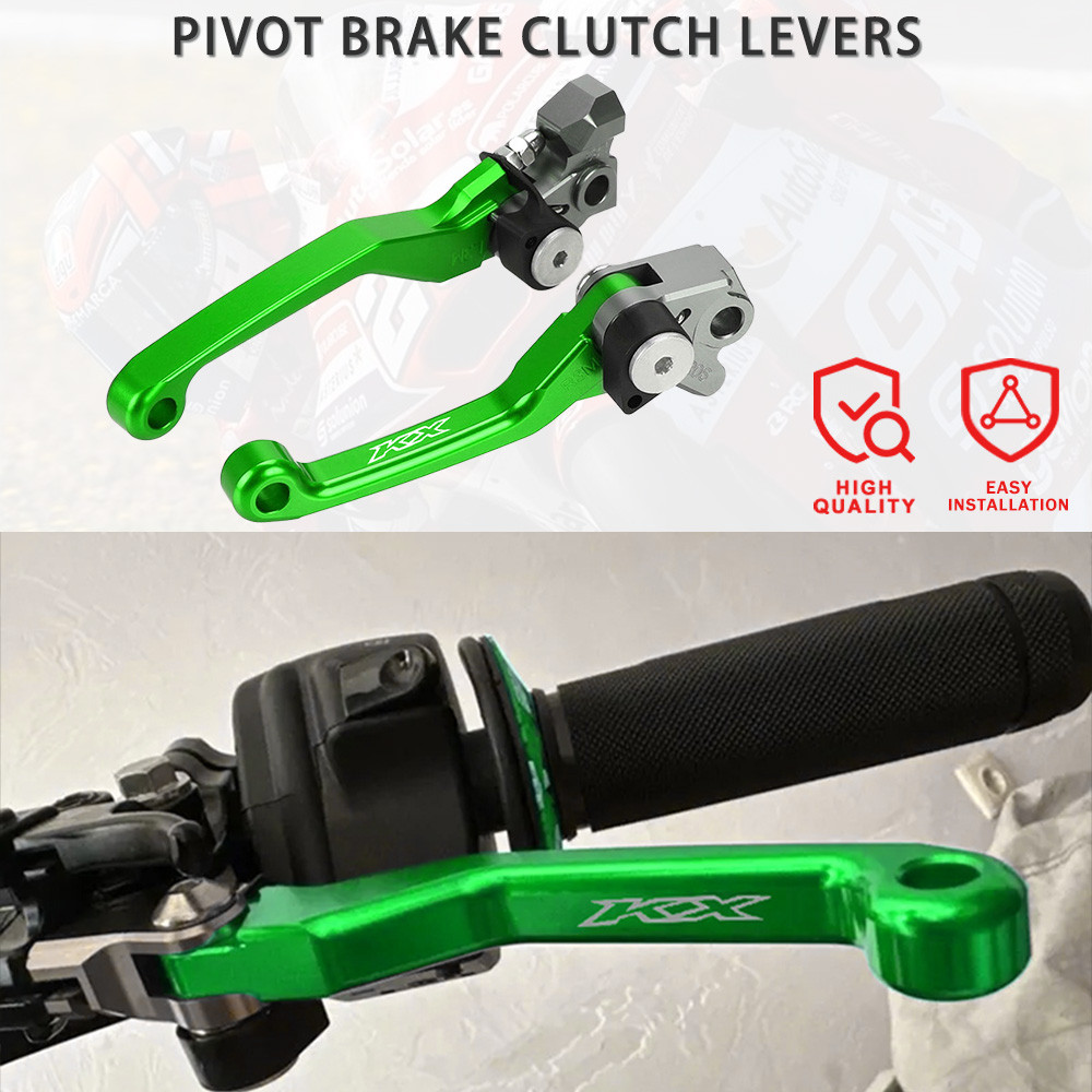 Tuas Rem dan Kopling Pivot Motor Trail Untuk KX65 KX85 KX125 KX250 KX250F KX450F Bahan Aluminium CNC