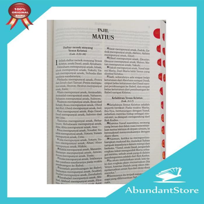 Alkitab Dan Kidung Jemaat Besar Lansia Manula Sampul Kulit Imitasi Resleting - Tb2 064 Sl Kj