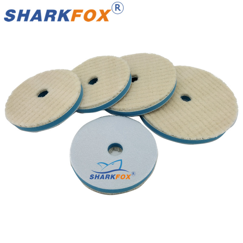 Sharkfox 5"/6"/7 Inches Japan Wool Polishing Pad For Body Polishing Wool Wheel For Car Polisher Wool