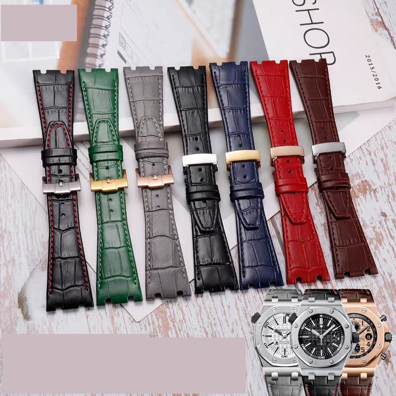 Genuine Leather Watch Strap For Audemars Piguet Royal Oak Offshore AP 15400/15500/26331 Replacement