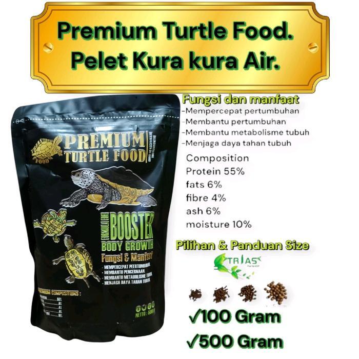 TERLARIS Pelet kura kura air/premium turtle food makanan kura kura air/pelet kura air/pelet