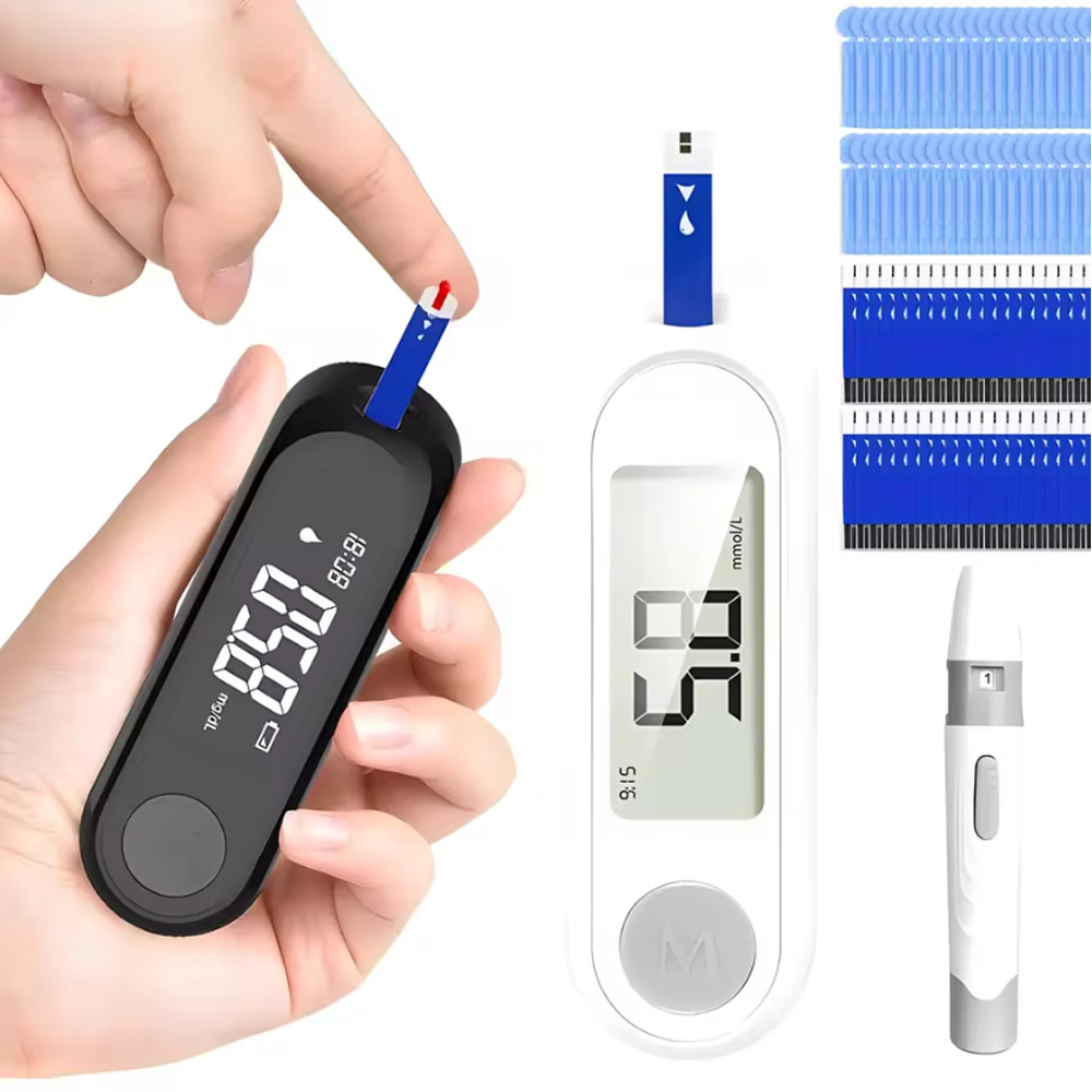 Blood Glucose Meter Diabetes Testing Kit Diabetes Lancet Machine Glucometer with 50pcs Test