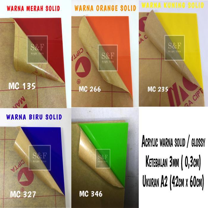 ACRYLIC WARNA 3MM A2 42X60 / AKRILIK LEMBARAN / AKRILIK WARNA /AKRILIK