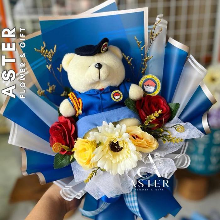 HOT SALE BUKET BONEKA TARUNA NUSANTARA/ BUKET BONEKA KELULUSAN TERMURAH