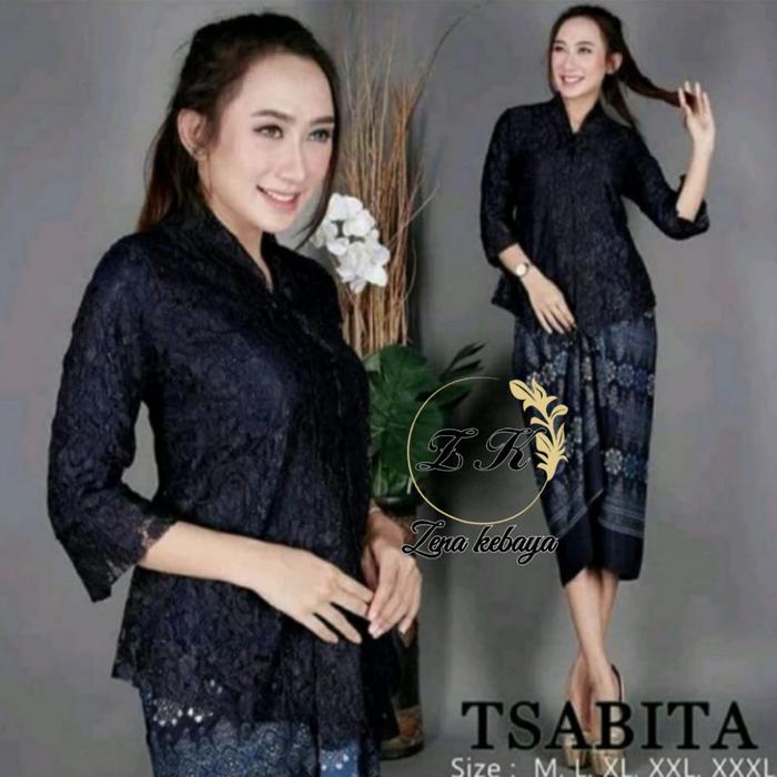 Ready Setelan Dan Atasan Kebaya Modern Floy Kartini Brokat Rok Lilit Batik Kebaya Wisuda Wanita