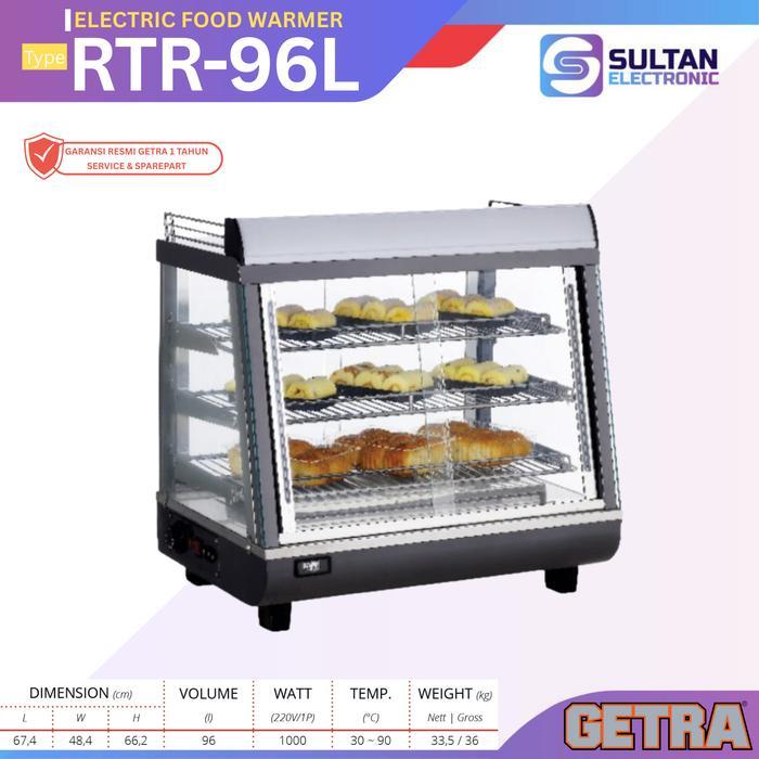 GETRA Electric Food Warmer RTR-96L / RTR 96L / RTR96L Display Penghangat Makanan Listrik -