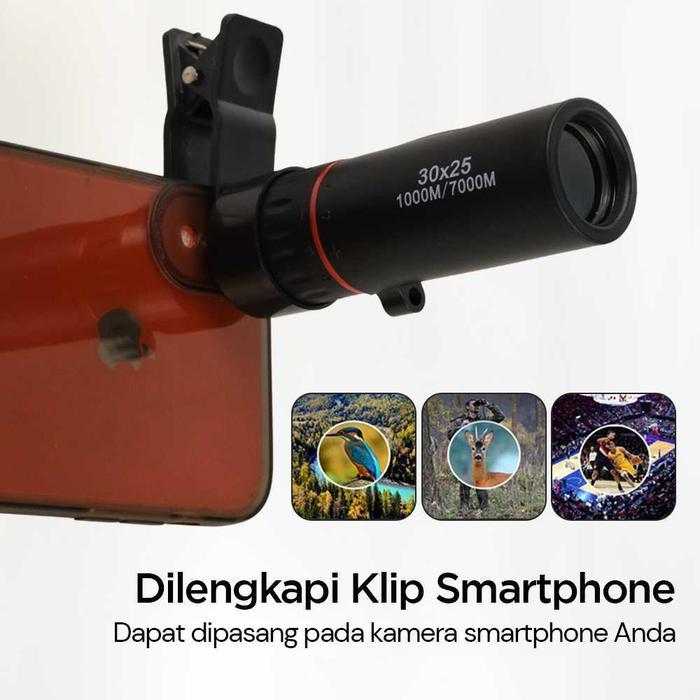 Teropong Monocular Zoom Telescope Compact 10X BAK4