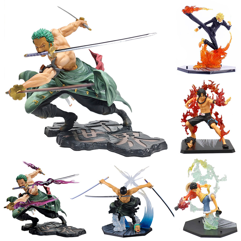 10CM One Piece Luffy Figure Roronoa Zoro Three-Blade Sa-Maximum Manga Anime Statue PVC Action