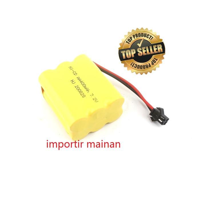 baterai mainan NICD 7.2V 400mAH susunan 3 + 3 SM plug for HUINA 1585