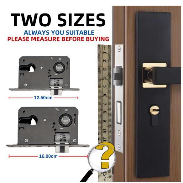 Paduan aluminium kunci pintu senyap gagang pintu kunci pintu set kunci pintu kamar tidur pintu utama