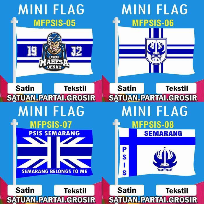 Sablon Bendera Printing Custom PSIS SEMARANG/Mini Flag Custom PSIS