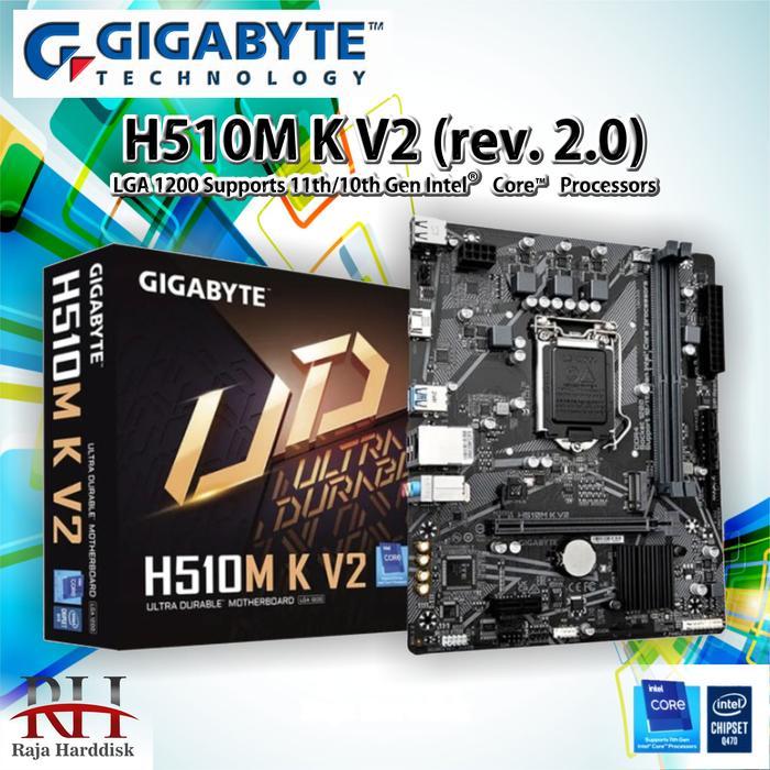 GIGABYTE H510M K V2 Motherboard Intel H510 LGA 1200 DDR4 M-ATX - H510M