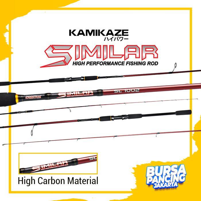 Ready KAMIKAZE Joran Spining SIMILAR Sambung 2 Carbon Hollow 240CM - 270CM Untuk Shore Casting Light
