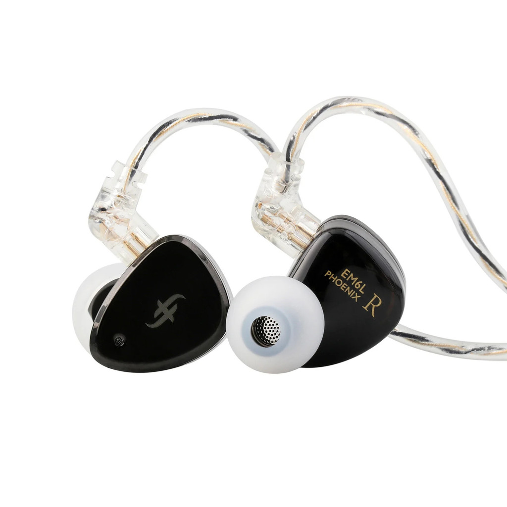 SIMGOT EM6L Hybrid Driver In-ear Monitor HiFi IEM Earphone with Detachable OFC Silver Cable for