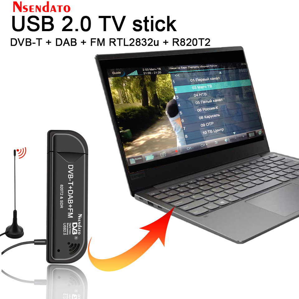 Digital USB2.0 RTL2832U & R820T2 DVB-T SDR USB TV Stick Tuner DVB-T+FM+DAB RTL SDR TV Receiver