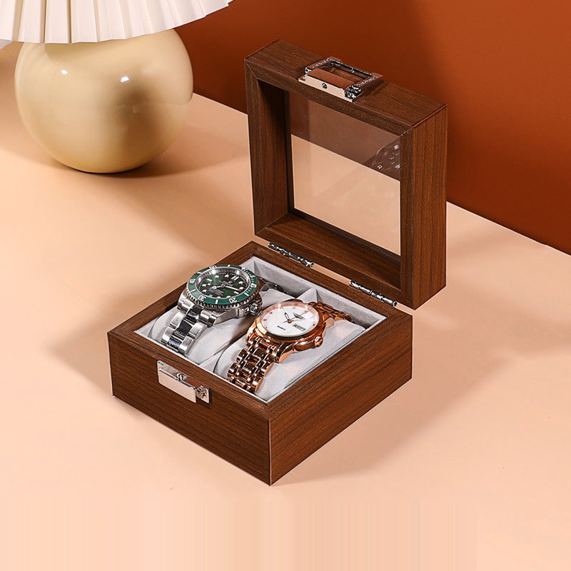 DELESYS New Walnut Wood Creative Watch Box Chinese Style Retro Wood Watch Display Box Large Capacity