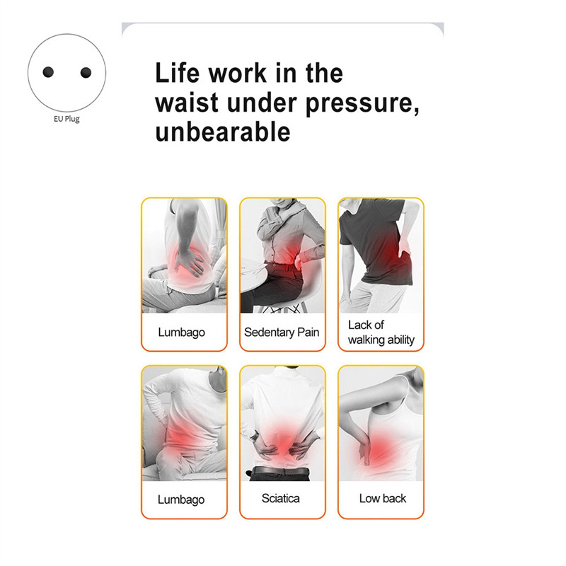 ABHZ-Electric Waist Massager Lumbar Traction Air Bag Inflatable Lumbar Spine Body Massage Vibration