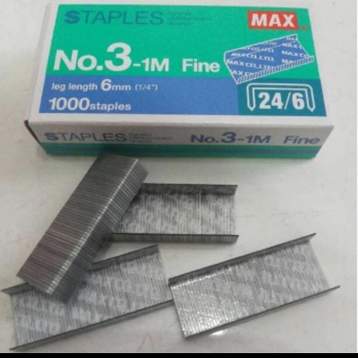 "New" isi staples max hd 50 staples no. 3-1m 24/6/original staples