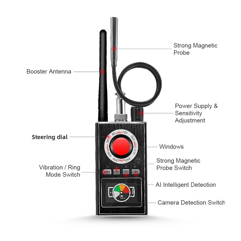 K88 Anti Candid Camera Detector RF GPS Signal Scanner Audio GSM Bug Tracker Finder Jammer Audio
