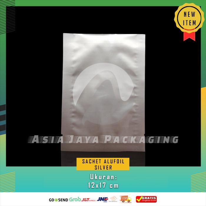 New Kemasan Aluminium Foil Sachet 12 x 17 cm (100gr) Silver Untuk Dapur