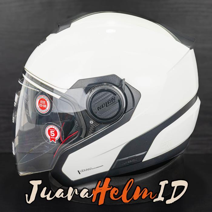 NOLAN HELM N405 CLASSICO 305 METAL WHITE N-405 DOUBLE VISOR