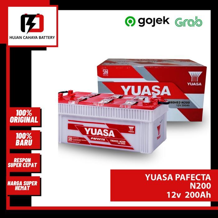 Ready Aki Mobil YUASA PAFECTA N200 / N-200 / N 200 - Aki EXCAVATOR DOZER