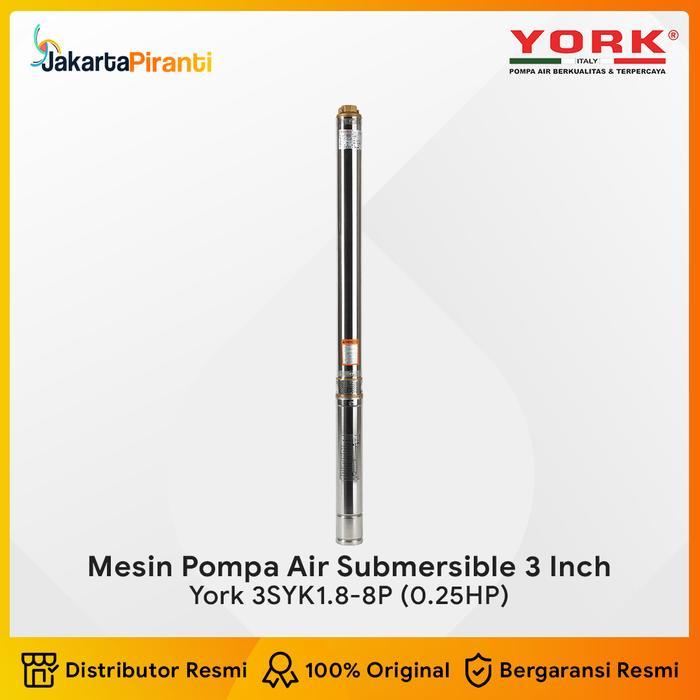 Mesin Pompa Air Submersible York 3SYK1.8-8P 0.25HP - Pompa Celup Dalam