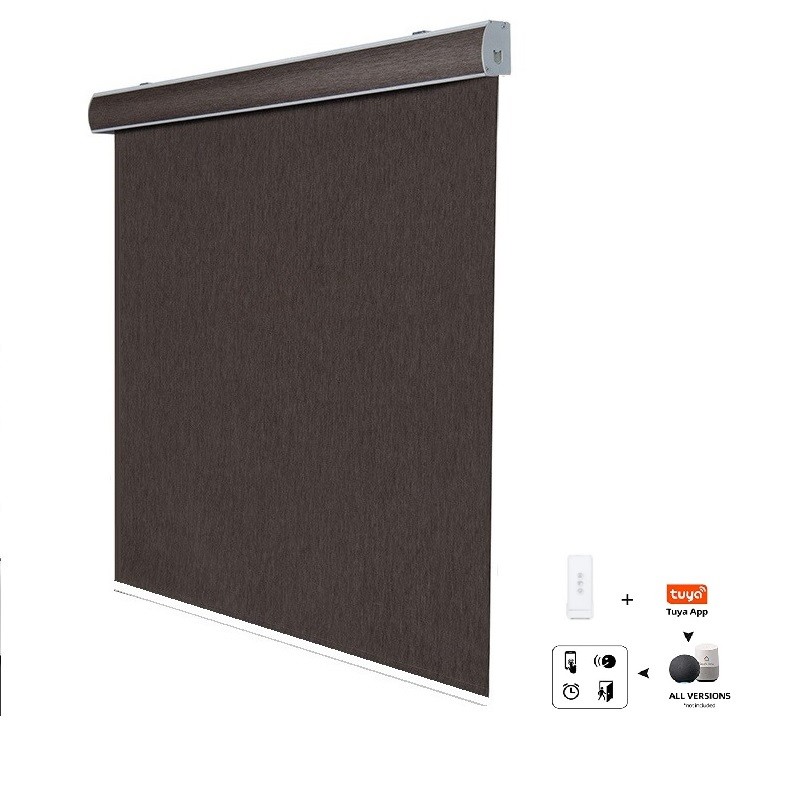 Electric Sunscreen Roller Blinds Solar Shades (Cassette) Dustproof Cover Easy Install Window