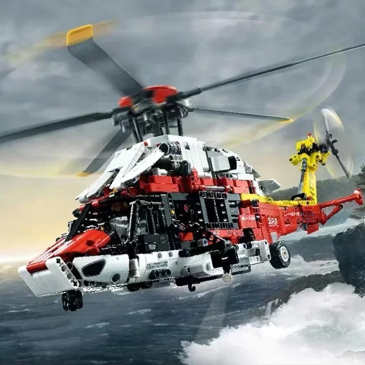 2024 NEW Technical Airbus H175 Rescue Helicopter 42145 Assembled