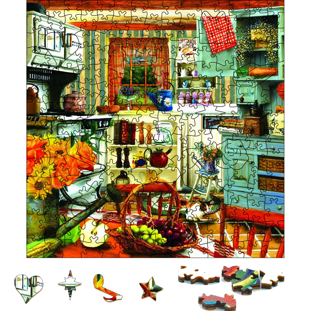 Puzzle kayu mainan pesta dapur YANG INDAH UNTUK dewasa Puzzle kayu