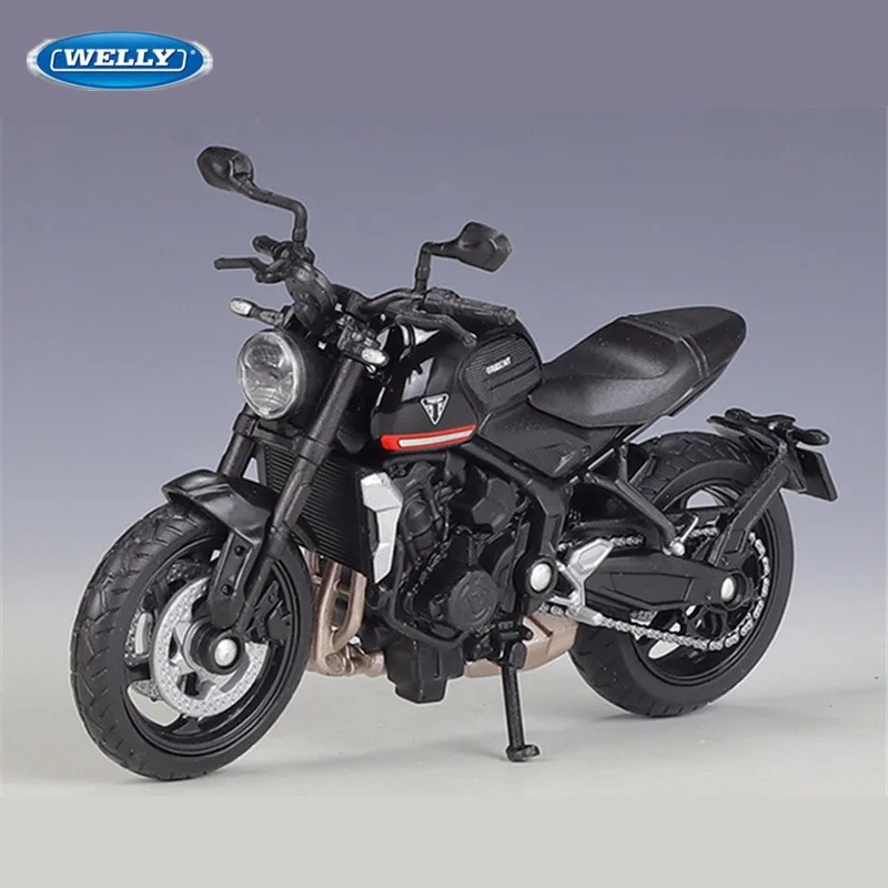 WELLY 1:18 Tr1umph Trident 660 Alloy Sports Motorcycle Model Diecast