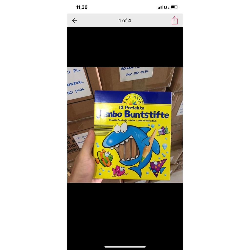 Pensil Warna Jumbo 12 Warna Segitiga Sisa Export Fantasia