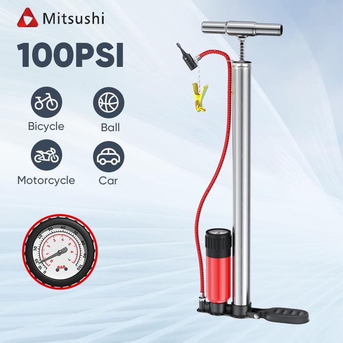 Krisbow - Pompa Angin Alloy Sepeda Pump High Pressure Bicycle/Sepeda Motor/Mobil/Pompa Angin