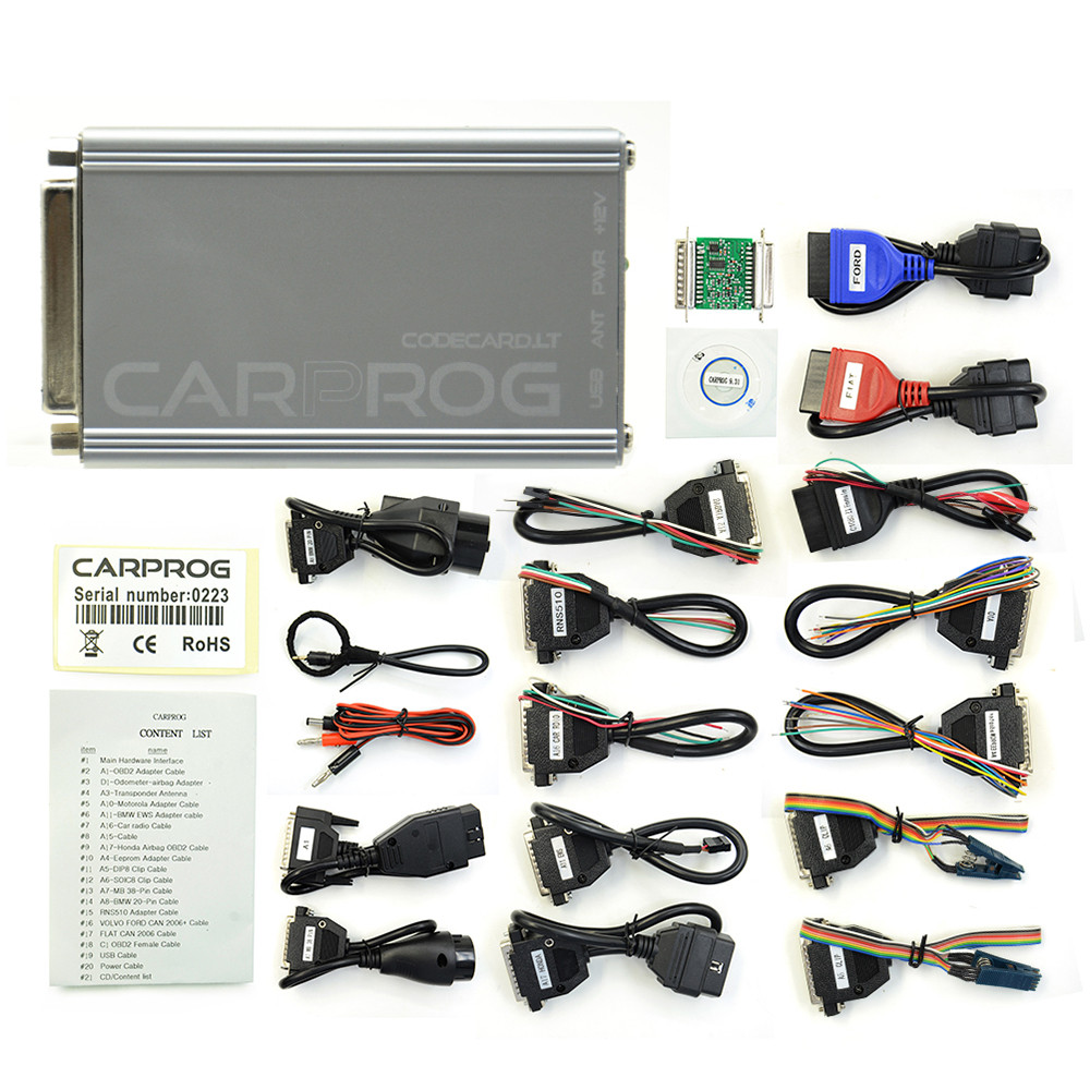 ONLINE CARPROG V8.21 WITH KEYGEN FULL ADAPTERS CAR PROG V8.21 / V13.77 FOR AIRBAG/RADIO/IMMO/ECU