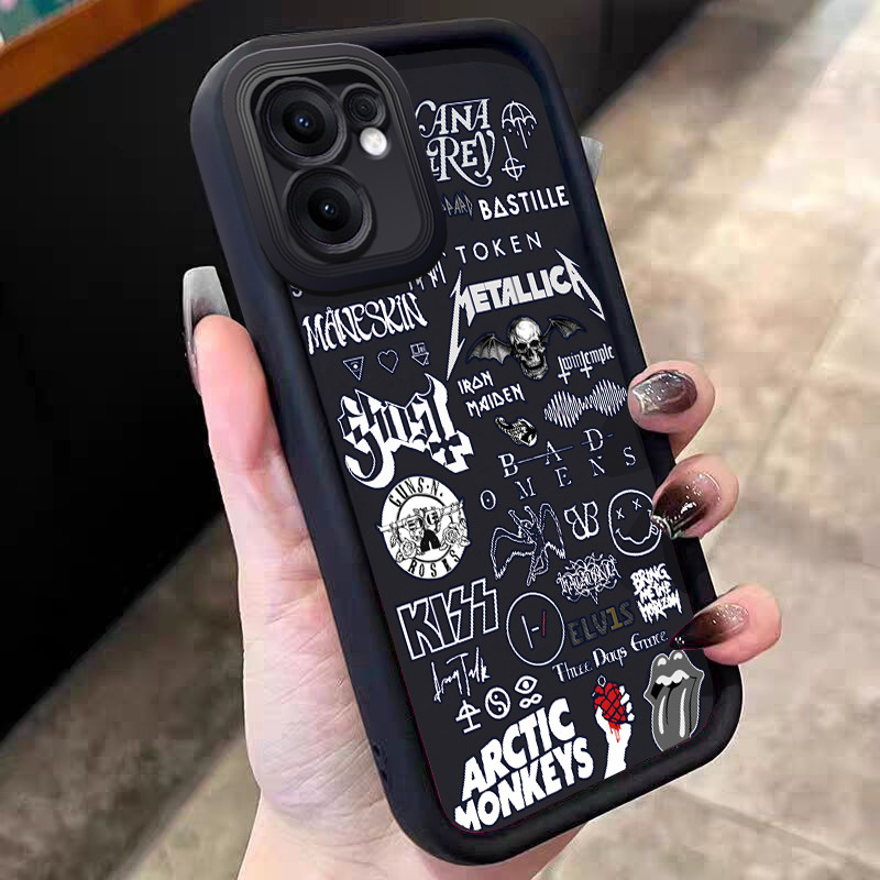 Casing Hp untuk OPPO Reno 13F 4G Reno 13F 5G 13 F Reno 14F 5G Case Stiker Band Rock Klasik Kasing si