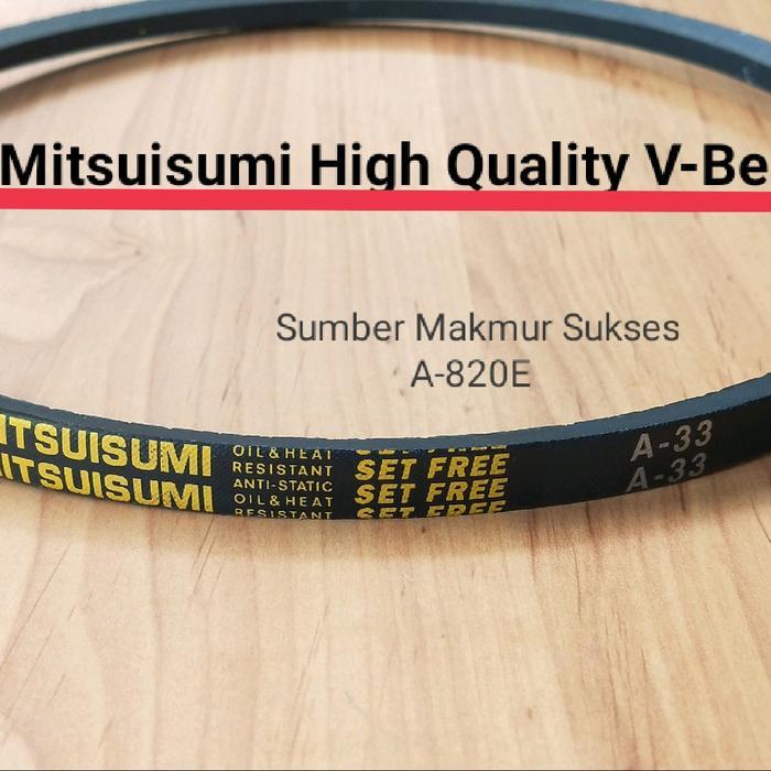 "New" V BELT VANBELT MESIN CUCI A820E A 820 E A-820E A33 MITSUISUMI A CLASS