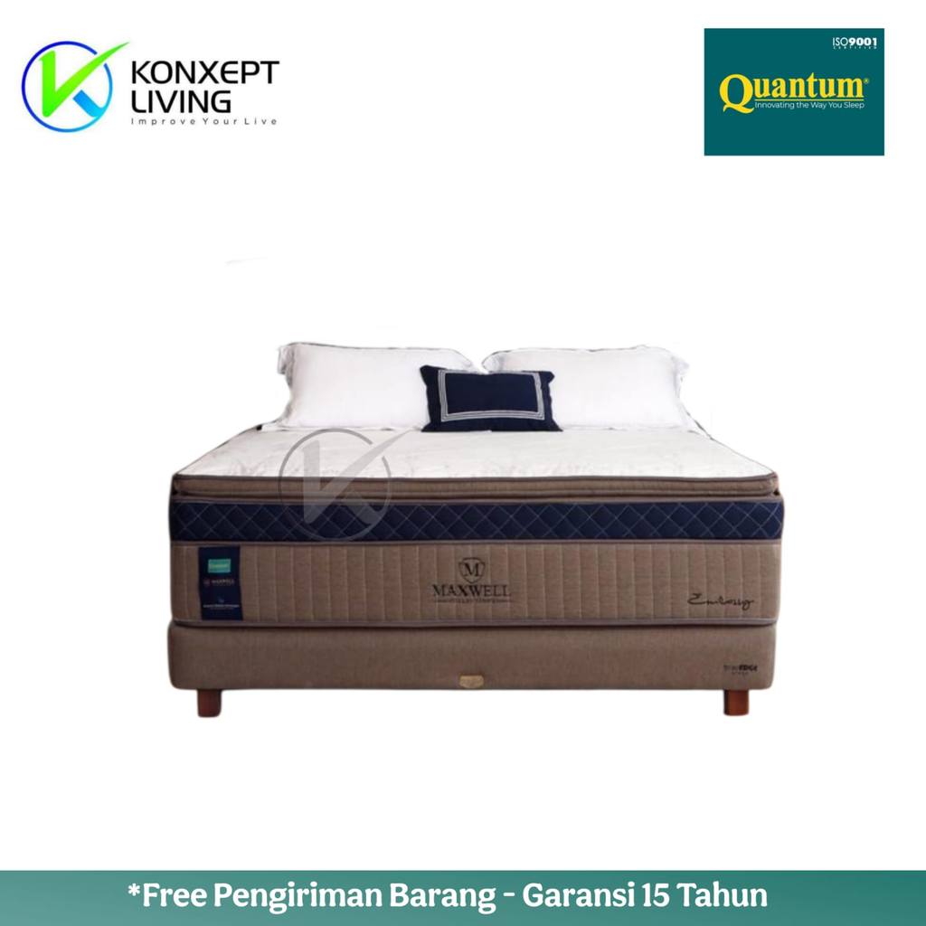 Quantum Springbed Maxwell Embassy Ukuran 180x200 Fullset Tanpa Sandaran