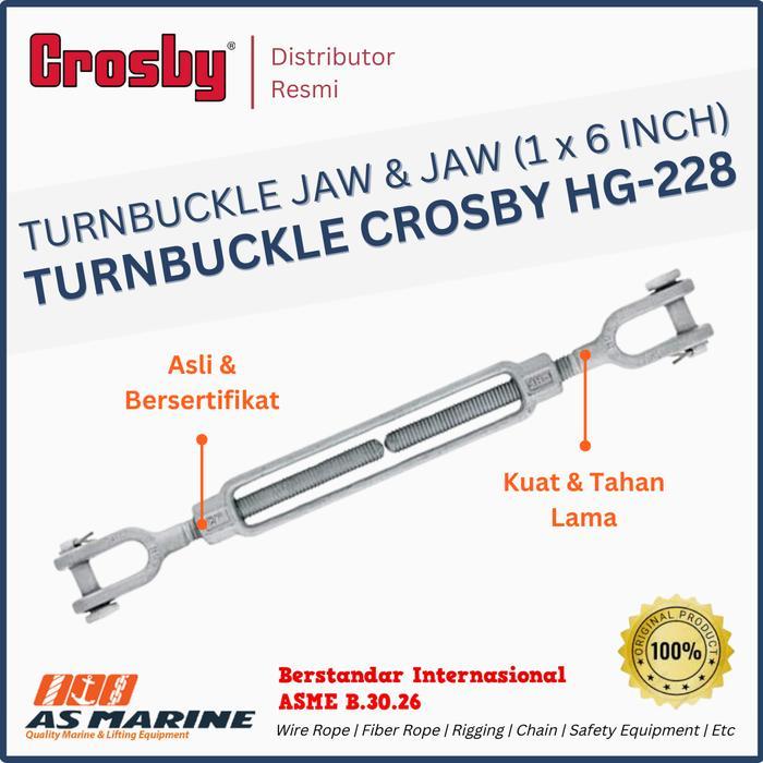 Jarum Keras / Turnbuckle Jaw and Jaw CROSBY USA HG228 1 x 6 Inch
