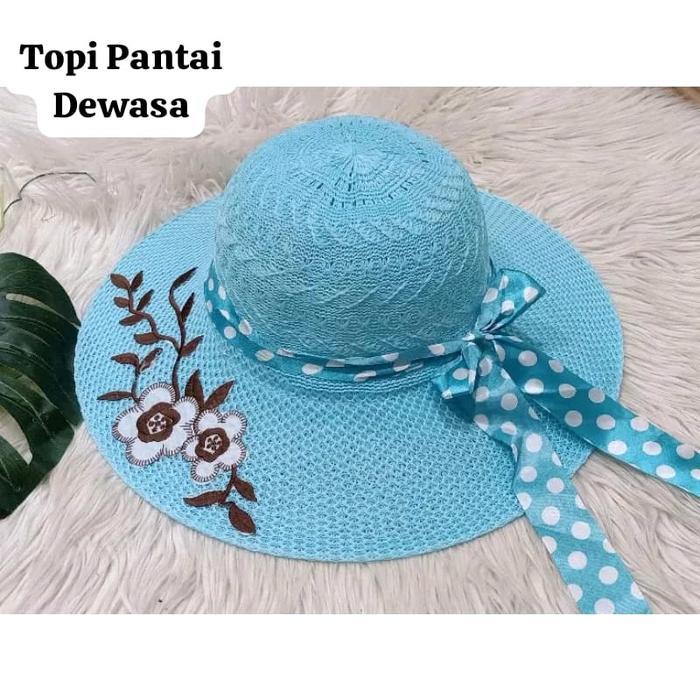 Topi Pantai Karvanal Seragam Pet Lebar Wanita Kekinian Santai Modern Hits